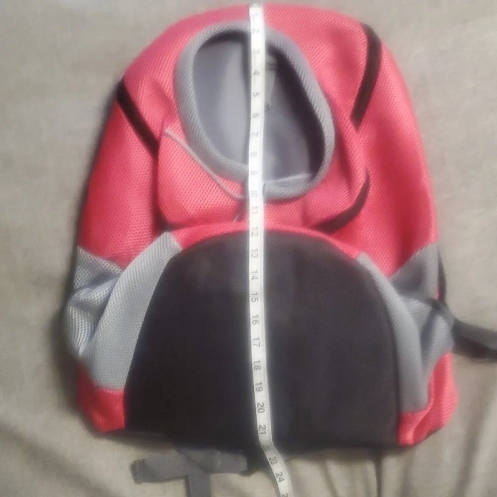 Pink and Gray Pet Carrier Backpack